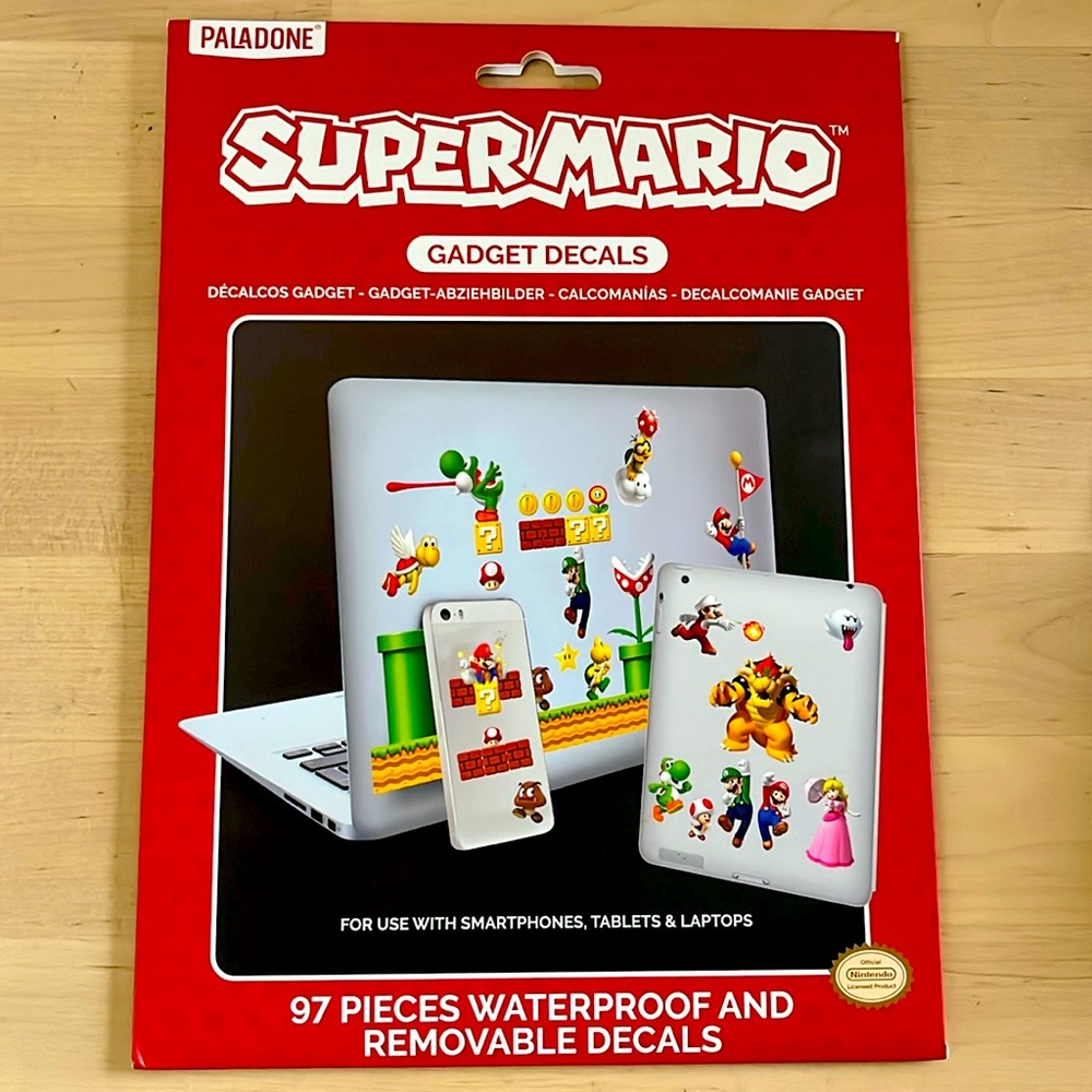 Nintendo Super Mario Bros Decals Removable Waterproof Stickers for Phone /Tablet